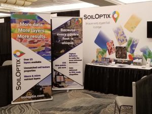 Indoor tradeshow booth with pull up banners