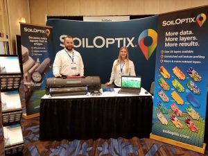Tradeshow booth showcasing SoilOptix® technology