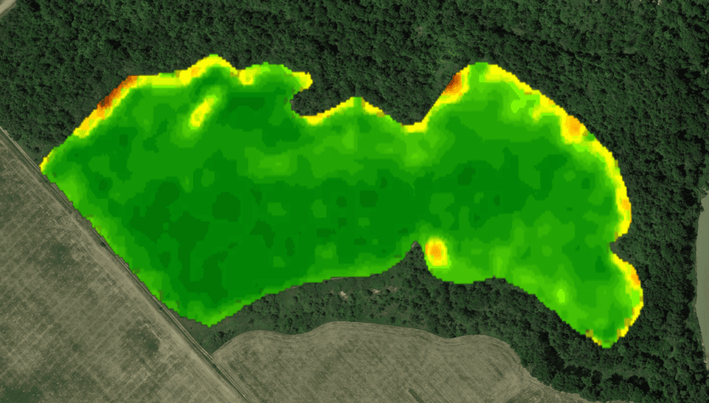 Figure 6- NDVI Imagery of 25 Acre Case Study field- 2018