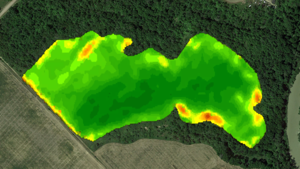 Figure 7- NDVI Imagery of 25 Acre Case Study field- 2020