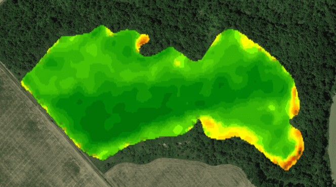 Figure 8- NDVI Imagery of 25 Acre Case Study field- 2022