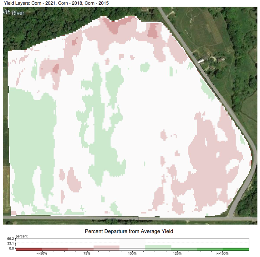 Figure 5: Normalized Yield map for SR Field